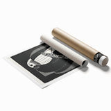 Modern Wall Art: Black & White Parakeet Illustration – Minimalist Bird Decor