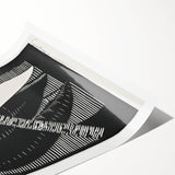 Modern Wall Art: Black & White Parakeet Illustration – Minimalist Bird Decor