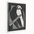 Modern Wall Art: Black & White Parakeet Illustration – Minimalist Bird Decor