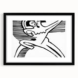 Expressionist Print - Two Dancers by Ernst Kirchner | Monochrome Wall Art