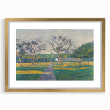 Pointillist Orchard Scene - Impressionist Wall Art Canvas Print