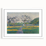 Pointillist Orchard Scene - Impressionist Wall Art Canvas Print