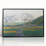 Pointillist Orchard Scene - Impressionist Wall Art Canvas Print