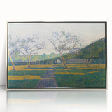 Pointillist Orchard Scene - Impressionist Wall Art Canvas Print