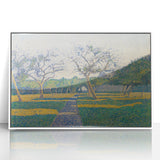 Pointillist Orchard Scene - Impressionist Wall Art Canvas Print