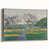 Pointillist Orchard Scene - Impressionist Wall Art Canvas Print