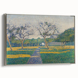 Pointillist Orchard Scene - Impressionist Wall Art Canvas Print