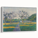 Pointillist Orchard Scene - Impressionist Wall Art Canvas Print