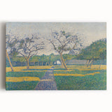 Pointillist Orchard Scene - Impressionist Wall Art Canvas Print