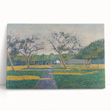 Pointillist Orchard Scene - Impressionist Wall Art Canvas Print