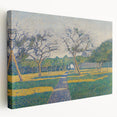 Pointillist Orchard Scene - Impressionist Wall Art Canvas Print