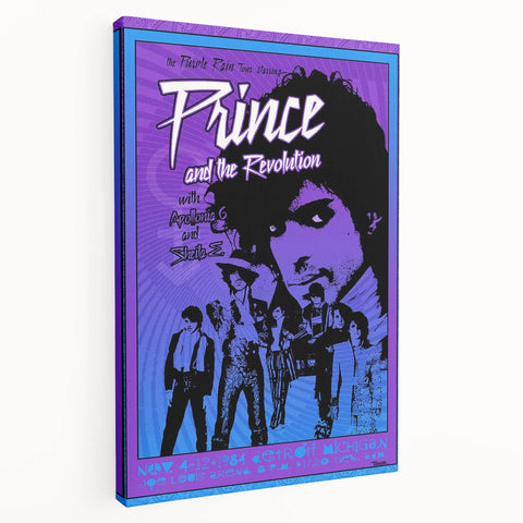 Prince Purple Rain Tour 1984 Detroit Concert Poster
