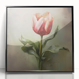 Elegant Tulip Bloom - Modern Floral Wall Art for Living Room Décor
