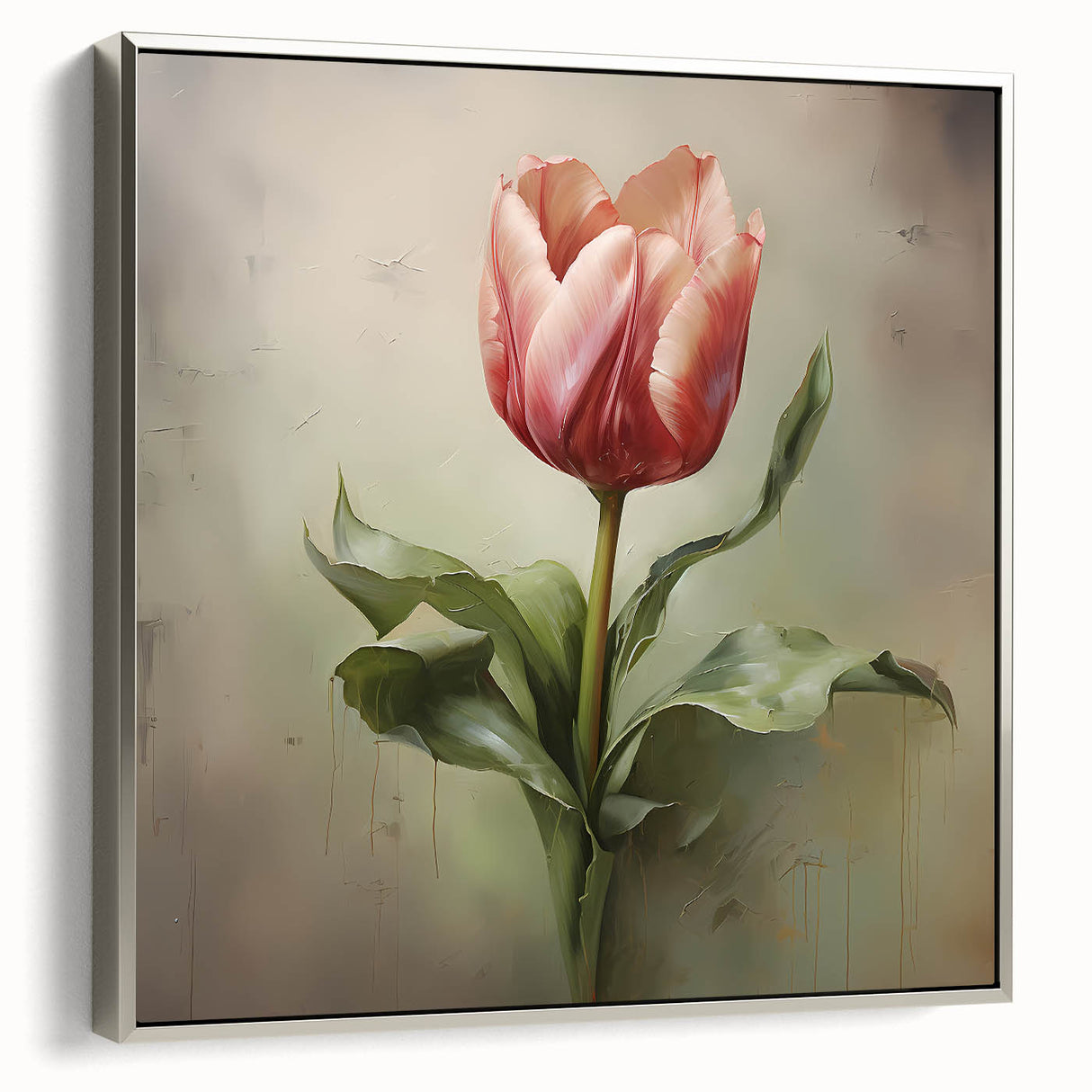 Elegant Tulip Bloom - Modern Floral Wall Art for Living Room Décor