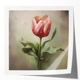 Elegant Tulip Bloom - Modern Floral Wall Art for Living Room Décor