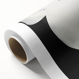 Abstract minimalist wall art design printed on rolled canvas, showcasing soft pastel colors and geometric shapes, ideal for modern home decor.