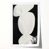 Abstract minimalist wall art print showcasing bold geometric shapes in shades of blue and gold, highlighting modern design aesthetics. Ideal for contemporary home decor.