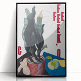 Modern Wall Art: Bold Still Life with Typography – Vibrant Contemporary Decor