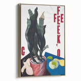 Modern Wall Art: Bold Still Life with Typography – Vibrant Contemporary Decor