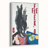 Modern Wall Art: Bold Still Life with Typography – Vibrant Contemporary Decor