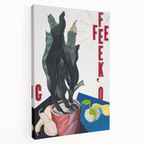 Modern Wall Art: Bold Still Life with Typography – Vibrant Contemporary Decor