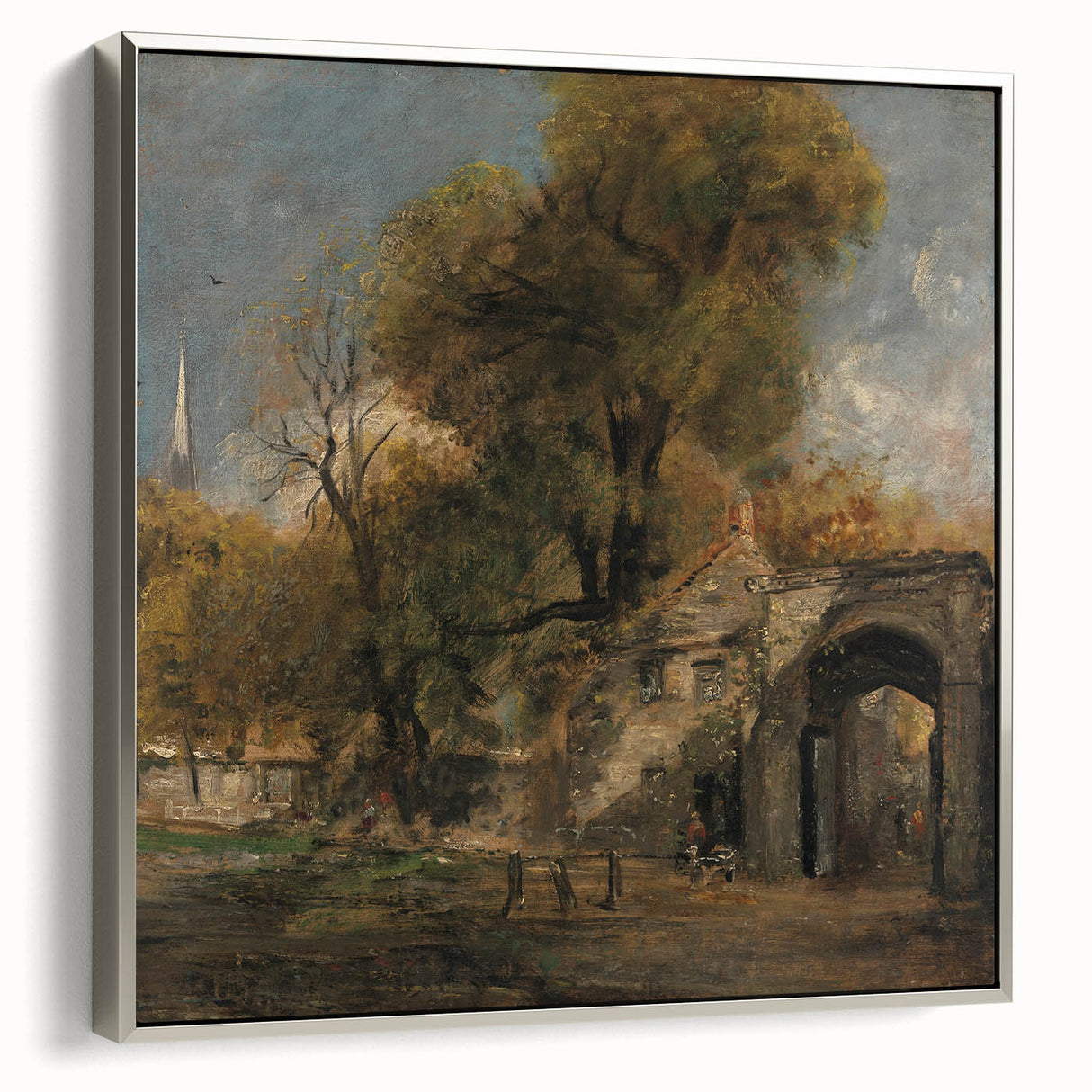 Romanticism Art: Harnham Gate by John Constable - Scenic Canvas