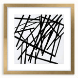 Modern Dining Room Art – Bold Geometric Black & White Print