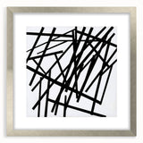 Modern Dining Room Art – Bold Geometric Black & White Print