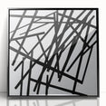 Modern Dining Room Art – Bold Geometric Black & White Print