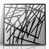Modern Dining Room Art – Bold Geometric Black & White Print