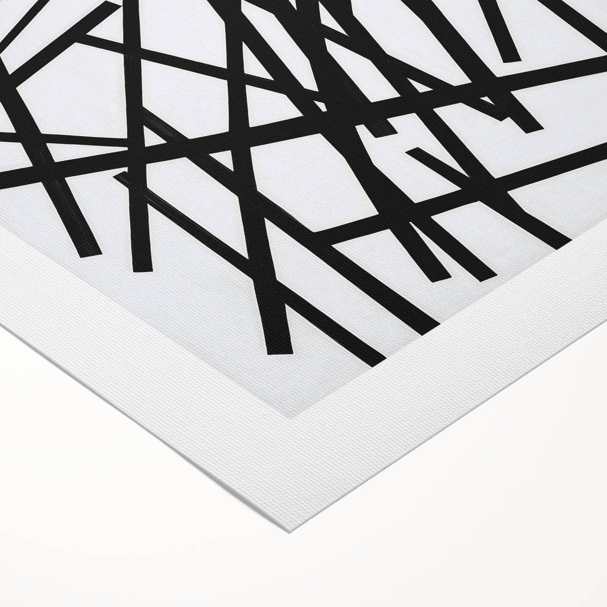 Modern Dining Room Art – Bold Geometric Black & White Print