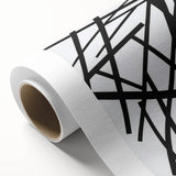 Modern Dining Room Art – Bold Geometric Black & White Print