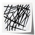 Modern Dining Room Art – Bold Geometric Black & White Print