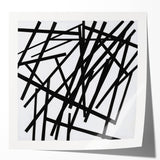 Modern Dining Room Art – Bold Geometric Black & White Print