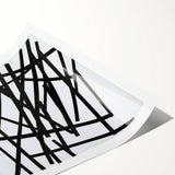 Modern Dining Room Art – Bold Geometric Black & White Print