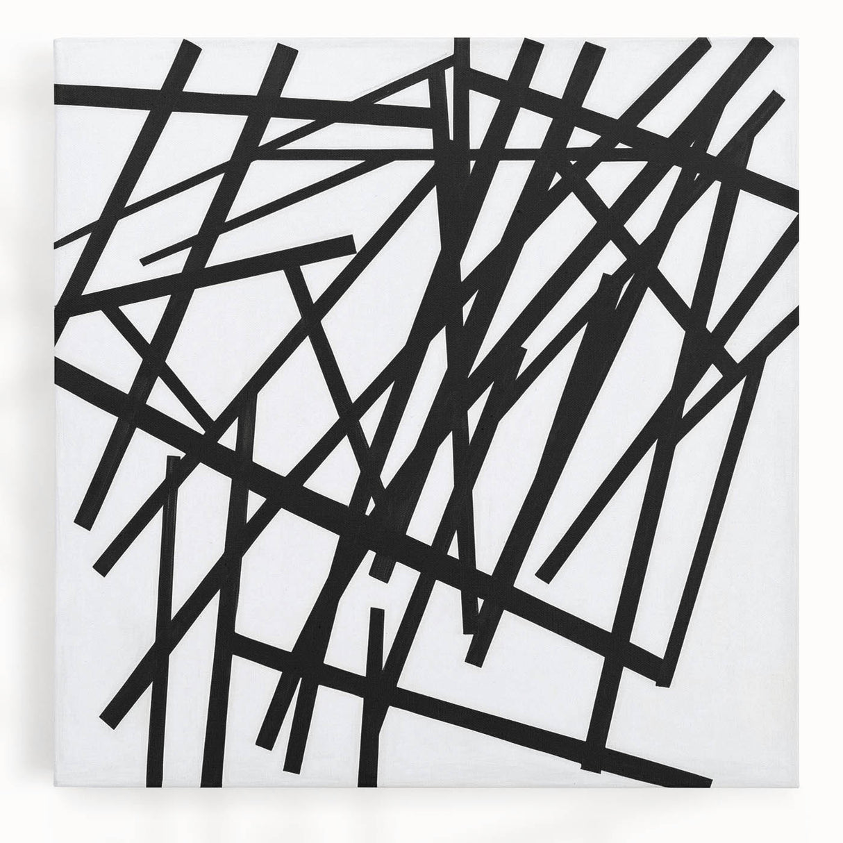 Modern Dining Room Art – Bold Geometric Black & White Print