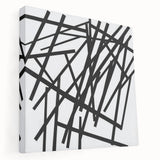 Modern Dining Room Art – Bold Geometric Black & White Print