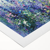 Abstract floral design on a rolled canvas, showcasing vibrant colors and intricate patterns, ideal for modern home decor. Packaged securely in a protective tube.