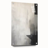 Abstract minimalist wall art featuring fluid shapes and soft pastel colors on acrylic glass. Ideal for modern home decor, adding elegance and tranquility to any space.