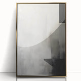 Framed abstract minimalist wall art featuring a gold-acrylic design, set against a clean white background, perfect for modern home decor. Ideal for enhancing interior aesthetics.