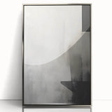 Framed abstract minimalist wall art with silver accents, showcasing a modern design that enhances contemporary interior decor. Ideal for stylish home settings.