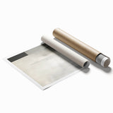 Abstract minimalist wall art print featuring soft pastel colors and geometric shapes, rolled for easy shipping and display, ideal for modern home decor.