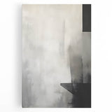 Abstract minimalist wall art on stretched canvas, showcasing soft pastel colors and geometric shapes, perfect for modern decor in living spaces or offices.