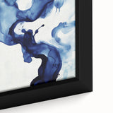 Minimalist Abstract Wall Art – Flowing Navy Ink Modern Canvas Print