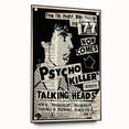 Talking Heads Psycho Killer Acoustic 1977 Concert Poster