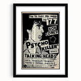 Talking Heads Psycho Killer Acoustic 1977 Concert Poster