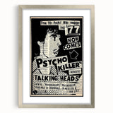Talking Heads Psycho Killer Acoustic 1977 Concert Poster