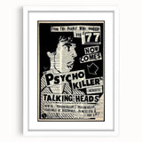 Talking Heads Psycho Killer Acoustic 1977 Concert Poster