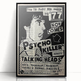 Talking Heads Psycho Killer Acoustic 1977 Concert Poster