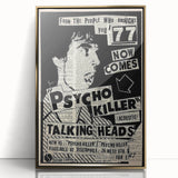 Talking Heads Psycho Killer Acoustic 1977 Concert Poster